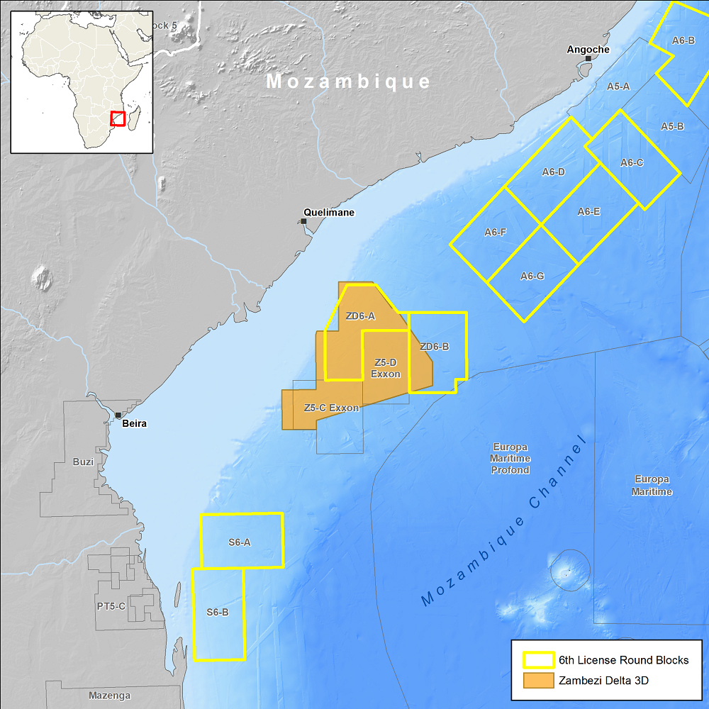 CGG multi-client seismic Mozambique 6th round coverage